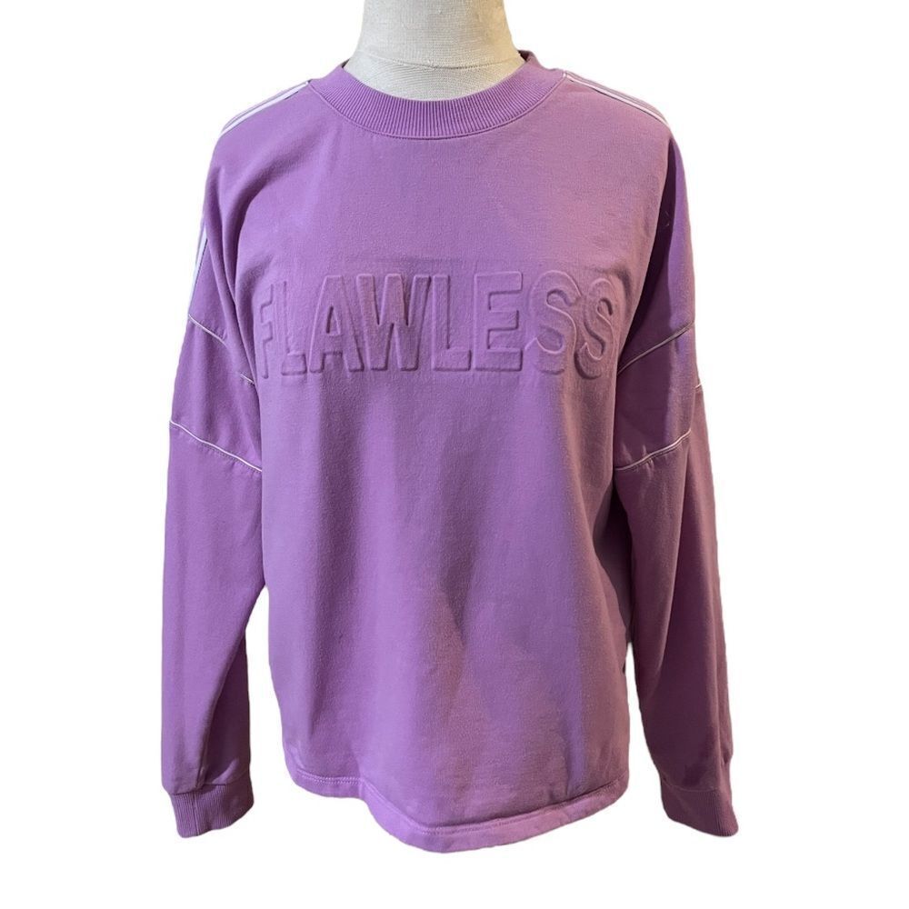 🔥4/$25 Self Esteem Purple “Flawless” Crew Neck Sweatshirt Cropped, XL